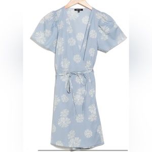 Madewell Floral Print Wrap Minidress